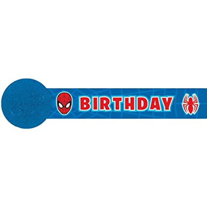 Spiderman Party Crepe Paper Streamer